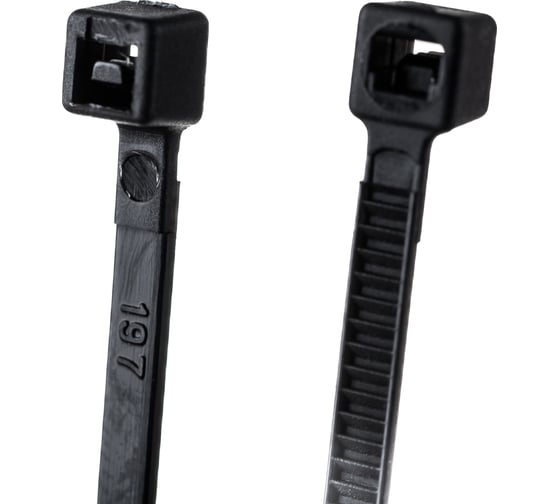 Нейлоновые стяжки FORTISFLEX НСС EasyFix 3x100 черный, 100 шт. 84811
