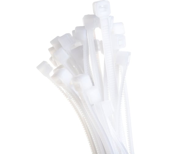 Нейлоновые стяжки FORTISFLEX НСС EasyFix 4x300 белый, 100 шт. 84804