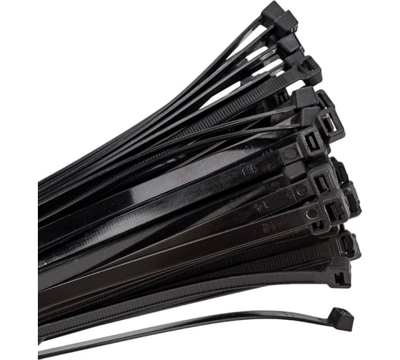 Нейлоновые стяжки FORTISFLEX НСС EasyFix 8x400 черный, 100 шт. 84820