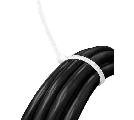 Нейлоновые стяжки vertextools 4х300, белый, 100 уп. СНБ-4-300