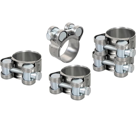 Силовой хомут из нержавеющей стали KRAFT W2, 23-25 мм, уп. 5 шт. KT 880515