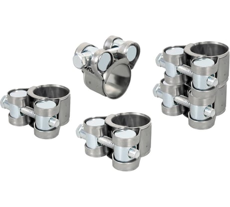 Силовой хомут из нержавеющей стали KRAFT W2, 20-22 мм, уп. 5 шт. KT 880514