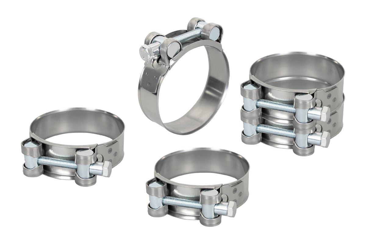 Силовой хомут из нержавеющей стали KRAFT W2, 60-63 мм, уп. 5 шт. KT ...