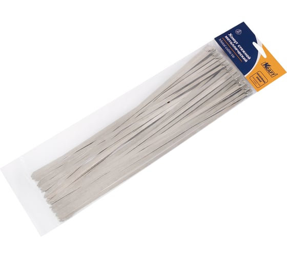 Стяжной металлический хомут KRAFT 300х4.6, уп. 50 шт. KT 880574