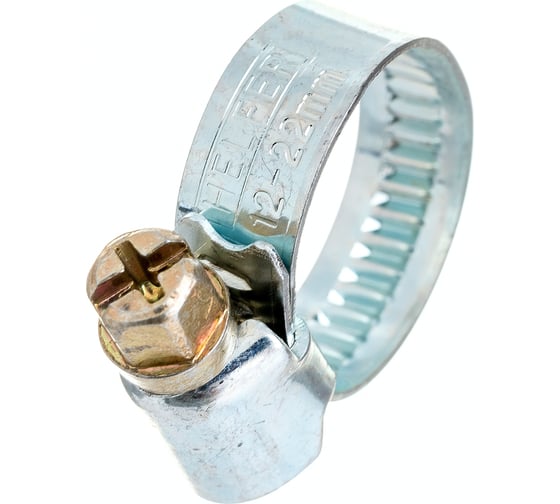 Хомут HELFER W1, 12-22 мм, оцинкованная сталь, уп. 100 шт. HF004037