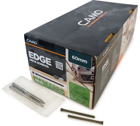 Саморезы с антикоррозийным покрытием для скрытого монтажа террас и фасадов с помощью инструмента Marksman Camo ProTech C4, 60 мм, 1750 шт. 0345139 1