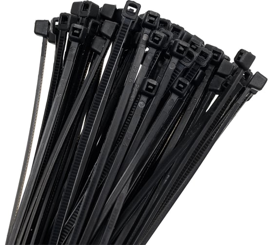 Кабельные стяжки ЗУБР КС-Ч1, 1.8x100 мм, нейлон РА66, 100 шт, черные, Профессионал 309030-18-100