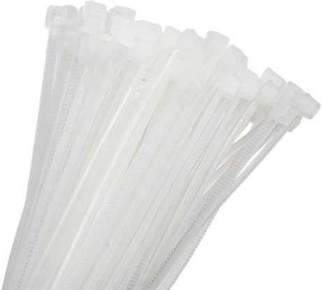Кабельные стяжки ЗУБР КС-Б1, 1.8x100 мм, нейлон РА66, 100 шт, белые, Профессионал 309010-18-100