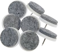 Мебельная накладка TUNDRA круглая, D=28 мм, 8 шт., цвет белый 3609871