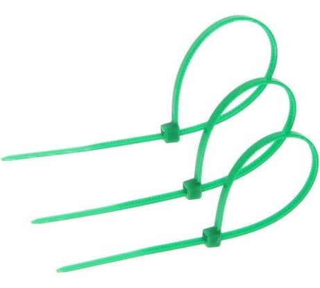 Нейлоновый хомут для стяжки TUNDRA Krep 2.5x150 мм, цвет зеленый, в упаковке 100 шт. 2393893