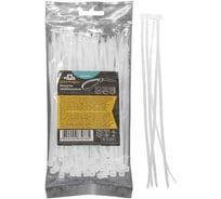 Хомуты нейлоновые для проводов MOS, белые 100 шт., 4.8х500 мм 60258М