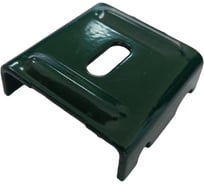 Скоба прижимная заборная Конструкция Нова 40x40x2мм, зеленая ral 6005 (100шт) 598277