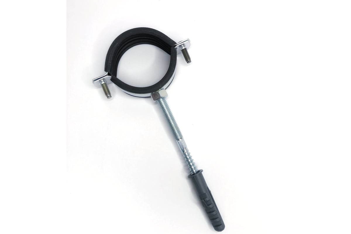 Сантехнический хомут ХОММЕТ 6” 160-169 мм М8 с шпилькой и дюбелем ...