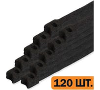 Стяжка-липучка Filum 110x11 мм, мягкая пряжка, 10 уп по 12 шт черного цвета, кабельный организатор FL-CMT-110-BK-10