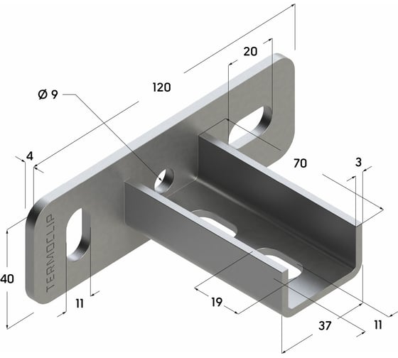 Седельный продольный фланец Termoclip TSF T 28 4F2 9118001
