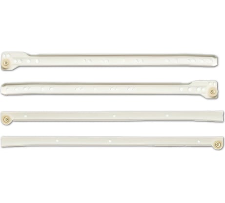 Роликовые направляющие MF RAL 9010, 500 мм, белые 3338v