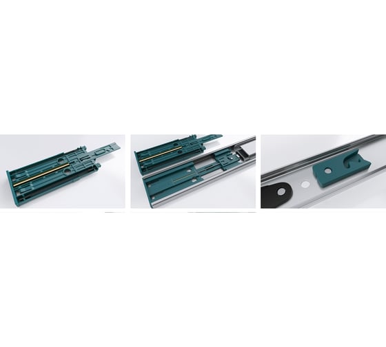 Направляющие шариковые c доводчиком REJS SOLID SLIDE L-350 H=45mm 35kg металл оцинк TH03.0980.01.062