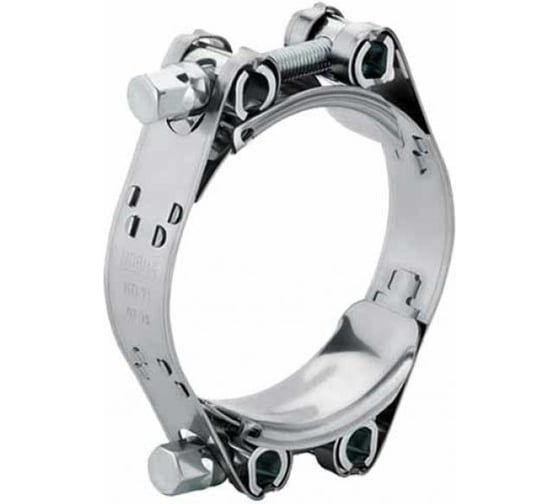 Хомут силовой NORMA-RUS 2-х болтовый GBS 70-80/20 W1 (50 шт.) NR-GBS2-070080-20W1