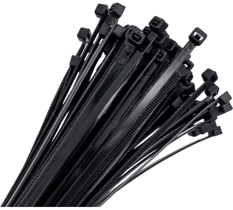Кабельные стяжки RUICHI 4.8х400, black, 100 шт. 77375