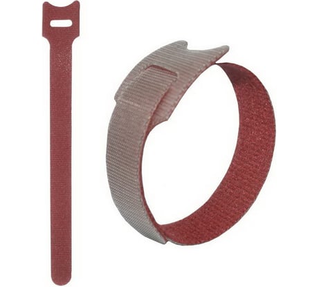 Хомут липучка RUICHI 210х16 мм, красный, 50 шт. 113274