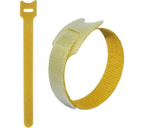 Хомут липучка RUICHI 210х16 мм, желтый, 50 шт. 113276
