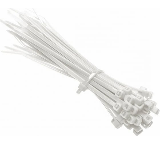Хомут для стяжки пластиковый Turbosky CT-1W 2.5х100 (белый), 100 шт 671