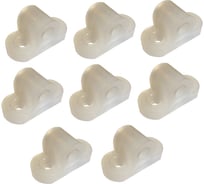 Левша Кронштейн 37x17x18,5, мебельный крепежный, пластик, бесцветный, 80 шт У8-515980