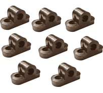 Левша Кронштейн 37x17x18,5, мебельный крепежный, пластик, венге, 80 шт У8-517980