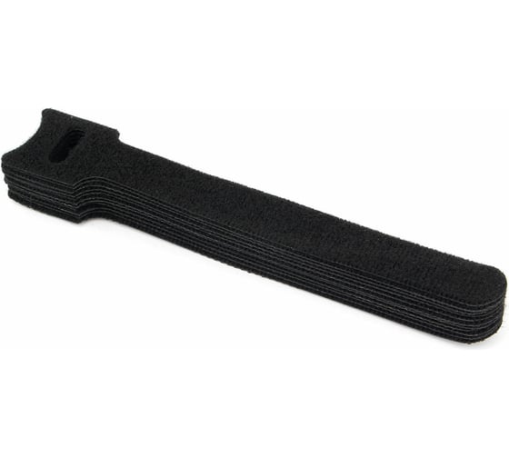 Хомуты-липучки Cablexpert на основе ленты Velcro 125x11 мм, черные, 12 шт. VT-125x11BK