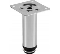 Алюминиевая ножка дивана IVK group h-60, d-25 мм, с пластиной 60х60 мм, хромированная 801003