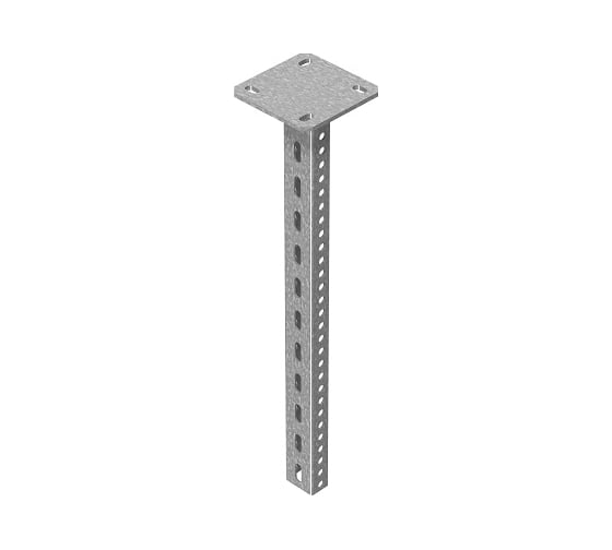 Стойка потолочная сварная для средних нагрузок OSTEC 30x50x400 мм, толщ. 2,5 мм, гальван. цинк СПС3-400-2,5-ЭЦ