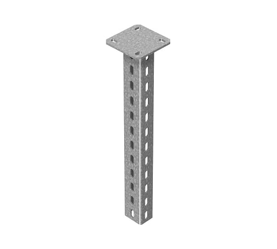 Стойка потолочная сварная для высоких нагрузок OSTEC 50x70x2000 мм, толщ. 4,0 мм, гальван. цинк СПС7-2000-4,0-ЭЦ 1