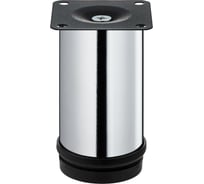 Ножка Tech-Krep металл.круглая, регулир, D50х100 мм, хром (4шт) - пакет /Zitar 155968