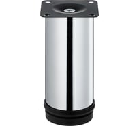 Ножка Tech-Krep металл.круглая, регулир, D50х120 мм, хром (4шт)- пакет /Zitar 155969