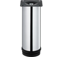 Ножка Tech-Krep металл.круглая, регулир, D50х150 мм, хром (4шт) - пакет /Zitar 155970