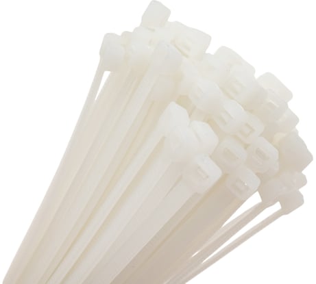 Нейлоновая хомут-стяжка Gigant 3,6х200 белый, 100 шт G/1/16