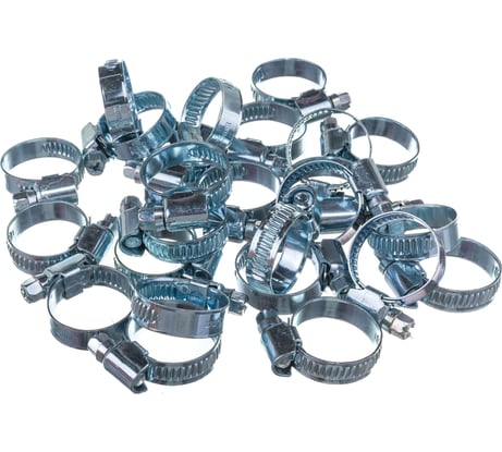 Червячный хомут оцинк Gigant 16-25 мм/9 W1, 25 шт G/1/28
