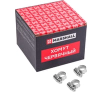 Хомут червячный MARSHALL 8-12 мм (оцинкованная сталь; кратность - 100 шт) MR4101