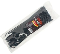 Пластмассовый ленточный хомут GARDE 4х300 мм, черный, 100 шт. BL4300