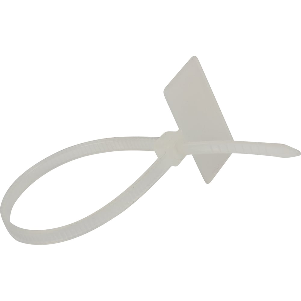 ХомутсплощадкойподмаркерREXANT100x2,5мм,белый,100шт.07-0106-2