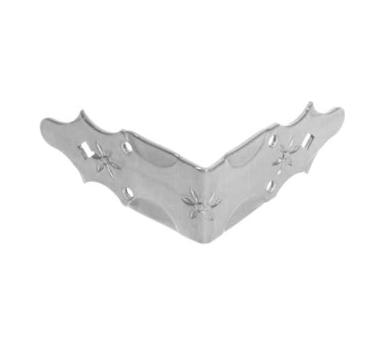 Уголок DOMART крепежный внешний 120x120x50 /кованый/ черненое серебро серия Кострома 4660046006129 1