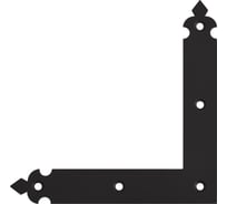 Уголок DOMART "Готика" 150x150x25 черный 4660046021542