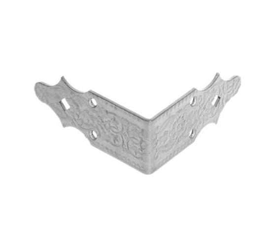 Уголок DOMART крепежный внешний 120x120x50 /кованый/ черненое серебро серия Суздаль 4660046006167 1