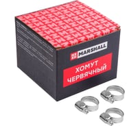 Хомут червячный MARSHALL 12-22 мм (оцинкованная сталь; кратность - 100 шт) MR4103