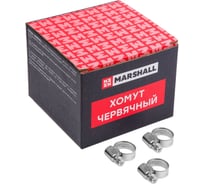Хомут червячный MARSHALL 10-16 мм (оцинкованная сталь; кратность - 100 шт) MR4102