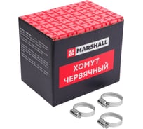 Хомут червячный MARSHALL 25-40 мм (оцинкованная сталь; кратность - 100 шт) MR4106