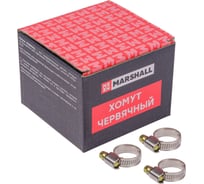 Хомут червячный MARSHALL 12-22 мм (нержавеющая сталь; кратность - 100 шт) MR4203