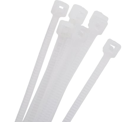 Нейлоновые стяжки Промрукав 2,5х100 мм, белый, 100 шт. PR08.2699