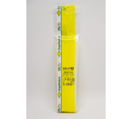 Стяжки натурального цвета SapiSelco 3.5х250 мм, полиамид 6.6, уп. 100 шт. SEL.2.216R