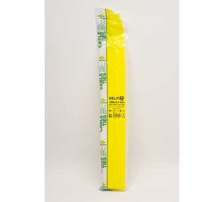 Стяжки натурального цвета SapiSelco 4.5х380 мм, полиамид 6.6, уп. 100 шт. SEL.2.427R